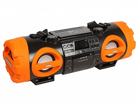 Аудиомагнитола BBK BX999BT черный/оранжевый, 80 Вт, Bluetooth, Цифровой тюнер, Пульт ДУ