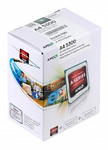 Процессор AMD A4 5300 BOX <65W, 2core, 3.6Gh(Max), 1MB(L2-1MB), Trinity, FM2> (AD5300OKHJBOX)