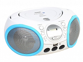 Аудиомагнитола BBK BX150BT белый/голубой