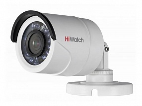 Камера HiWatch DS-T100 (2.8 mm) 1Мп уличная цилиндрическая HD-TVI камера с ИК-подсветкой до 20м 1/4"" CMOS матрица; объектив 2.8мм; угол обзора 92°;  