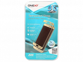 Защитное стекло Onext для телефона Samsung Galaxy S7 Edge 3D с рамкой черное 