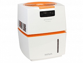 Очиститель воздуха Winia AWM-40PTOC, мощность 11 Вт., S-28.4 м², фильтр Bio-Silver Stone, LED дисплей, белый с оранжевой полосой