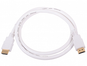 Кабель AOpen  HDMI 19M/M 1.4V+3D/Ethernet   ACG511W-1M  1m, белый, позолоченные контакты