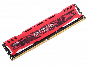 Память DDR4 16Gb (pc-19200) 2400MHz Crucial Ballistix Sport LT Red CL16 DR x8 BLS16G4D240FSE