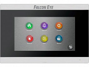 Видеодомофон Falcon Eye FE-70 ARIES (Black) дисплей 7" TFT; сенсорный экран;  подключение до 2-х вызывных панелей и до 2-х видеокамер; интерком; графи