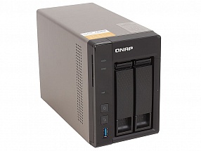 Сетевой накопитель QNAP TS-253A-4G Сетевой RAID-накопитель, 2 отсека для HDD, HDMI-порт. Четырехъядерный Celeron N3150 1,6 ГГц