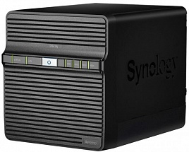 Сетевой накопитель Synology DS418J 1,4GhzCPU/1GB/RAID0,1,10,5,6,10/up to 4HDDs SATA(3,5' ')/2xUSB/1GigEth/iSCSI/2xIPcam(upto 16)/1xPS