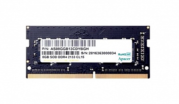 Память SO-DIMM DDR4 8Gb (pc-17000) 2133MHz Apacer Retail AS08GGB13CDYBGH/ES.08G2R.GDH