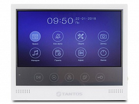 Видеодомофон TANTOS Selina M цветной 7 дюймов с сенсорными кнопками, разрешение 800х480, hands free, подключение 2-х вызывных панелей, 2-х видеокамер,