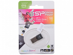 Внешний накопитель 16GB USB Drive  USB 2.0  Silicon Power Mobile X20 (mUSB/OTG) (SP016GBUF2X20V1K)