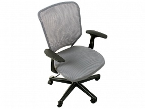Кресло офисное COLLEGE H-8828F серый ткань, сетчатый акрил, 120 кг, крестовина и подлокотники черный пластик. (ШxГxВ), см  58x52x86-96