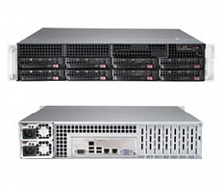 Серверная платформа Supermicro SYS-6028R-TR (2U/2xLGA2011-R3/iC612/16xDDR4/8x3.5 SATA/2Glan/IPMI/VGA/740W 1+1)