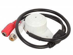 Высокочувствительный микрофон для видеосистем ORIENT VMC-15 активный с АРУ, акустическая площадь до 80 м2, 100-5500 Гц, питание 6-12В, разъемы: RCA+пи