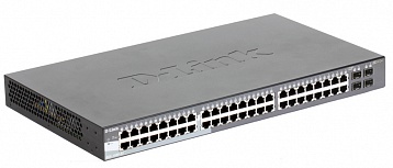 Коммутатор D-Link DGS-1500-52/Z Настраиваемый коммутатор SmartPro с 48 портами 10/100/1000Base-T и 4 портами 100/1000Base-X SFP