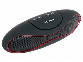Портативное акустика SUPRA BTS-553 red 2x3 Вт/Bluetooth/линейный (разъем mini jack)