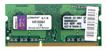 Память SO-DIMM DDR3 4096 Mb (pc-10600) 1333MHz Kingston, CL9  Retail  (KVR13S9S8/4)