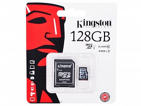 Карта памяти MicroSDXC 128GB Kingston Class10 G2+ SD Adapter (SDC10G2/128GB)