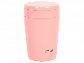 Термоконтейнер для первых или вторых блюд Tiger MCL-A038 Cream Pink, 0.38 л (цвет кремово-розовый, горловина 7 см, конусообразная форма)