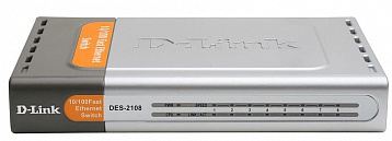 Коммутатор D-Link Switch DES-2108/B Управляемый коммутатор 2 уровня с 8 портами 10/100Base-TX