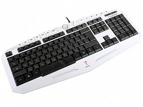 Клавиатура Aerocool Gladiator рус/англ, игровая клавиатура, красная/синяя светодиодная подсветка, 14 мультимедиа клавиш.