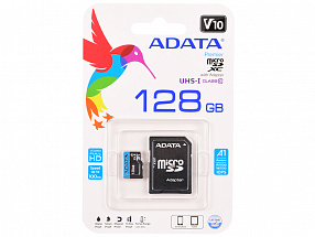Карта памяти 128GB ADATA Premier A1 MicroSDHC UHS-I Class 10 85/25 MB/s с адаптером 