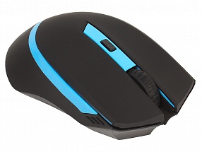 Мышь Oklick 630LW черный/голубой оптическая (1600dpi) беспроводная USB игровая (5but) 