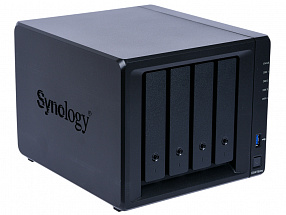 Сетевой накопитель Synology DS418PLAY 2,0GhzCPU/2GB(upto6)/RAID0,1,10,5,6/up to 4HDDs SATA(3,5' or 2,5')/2xUSB3.0/2GigEth/iSCSI/2xIPcam(up to 25)/1xPS