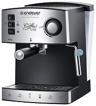 Kофеварка рожковая Endever Costa-1060, полуавтомат, эспрессо, капучино, д/молотового, черный/стальной