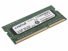 Оперативная память для ноутбуков Crucial CT51264BF160BJ SO-DIMM 4GB DDR3L 1600MHz SO-DIMM 204-pin/PC-12800/CL11