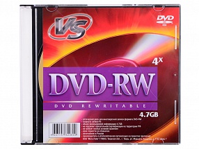 Диски DVD-RW VS 4x 4.7Gb SlimCase 1шт 4x