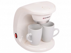 Кофеварка капельная Endever Costa-1040, белый/пластик-фарфор, 550 Вт, объем 0,3 л., моющийся фильтр