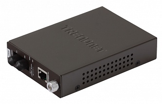 Медиаконвертер TRENDnet TFC-110MST 100Base-FX разъём ST, поддерживающим работу на расстоянии до 2 км, и Ethernet-портом 100Base-TX 