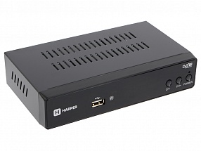 Цифровой телевизионный DVB-T2 ресивер HARPER HDT2-5010 экран, черный,Full HD, DVB-T, DVB-T2, поддержка внешних жестких дисков