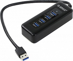 Концентратор USB Orico U3R1H4-BK4 порта USB 3.0 черный