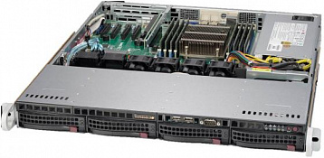 Серверная платформа Supermicro SYS-5019S-MR 1U, E3-1200v5/6, 4x DDR4 ECC, up to 4x3.5 HDD, Intel C236, 2x1GbE, IPMI, 2x400W, M.2, PCIE(x16), 4xUSB3.0/