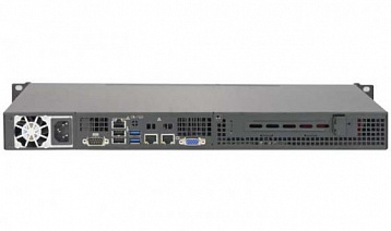 Серверная платформа Supermicro SYS-5019S-M, 1U, NO (CPU E3-1200v5/6, Memory, HDD(upto4x3.5)), SATA-III (RAID 0-5), 2x1GbE, M.2, 350W Fixed 