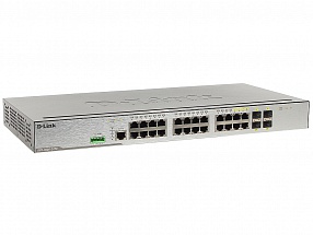Коммутатор D-Link Switch DGS-3000-24TC/A1A Управляемый коммутатор уровня 2 с 20 портами 10/100/1000 Base-T и 4 комбо-портами 10/100/1000BASE-T/SFP