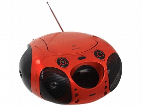 Аудиомагнитола BBK BX110U CD MP3 оранжевый/черный 