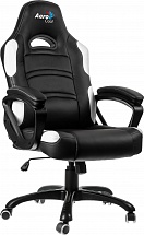 Кресло для геймера Aerocool AC80C-BW , черно-белое, до 130 кг, размер, см (ШхГхВ) : 52х49х115/123.