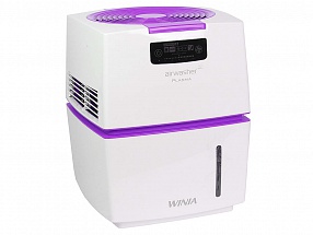 Очиститель воздуха Winia AWM-40PTVC, мощность 11 Вт., S-28.4 м², фильтр Bio-Silver Stone, LED дисплей, белый с фиолетовой полосой