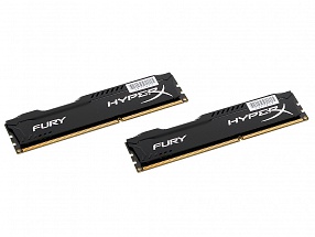 Память DDR3 8Gb (pc-12800) 1600MHz Kingston HyperX Fury Black Series CL10 Kit of 2  Retail  (HX316C10FBK2/8)