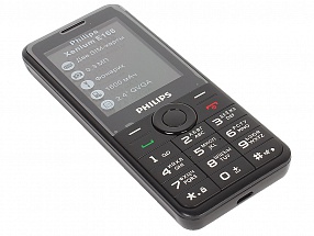 Мобильный телефон Philips E168 Xenium (Black) 2SIM/2.4"/320x240/Слот для карт памяти/MP3/FM-радио/1600 мАч