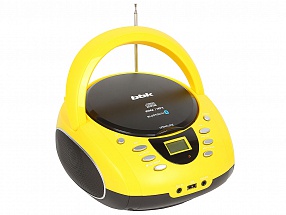 Аудиомагнитола BBK BX165BT черный/желтый