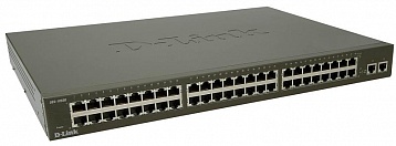 Коммутатор D-Link DES-1050G/C1A Неуправляемый коммутатор с 48 портами 10/100Base-TX + 2 комбо портами 10/100/1000BASE-T/SFP