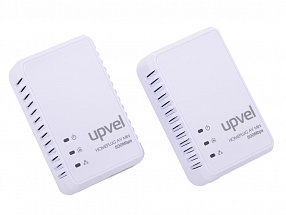 Комплект PowerLine адаптеров UPVEL UA-251PK HomePlug AV 500 Мбит/с  с поддержкой IP-TV, 1 LAN порт