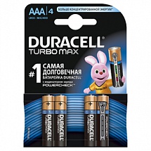 Батарейки DURACELL (ААА) LR03-4BL TURBO NEW 4 шт