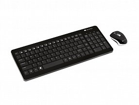 Беспроводной комплект CANYON CNS-HSETW3-RU ультратонкая клавиатура, Кл:105+12м + мышь 800/1200/1600 DPI, 2.4GHZ, черный