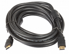 Кабель AOpen  HDMI 19M/M+2 фильтра 1.4V+3D/Ethernet   ACG511D-5M  5m, позолоченные контакты