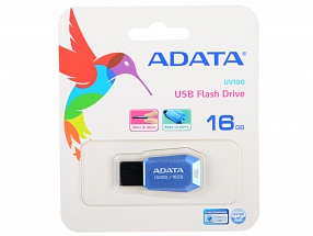 Внешний накопитель 16Gb USB Drive A-Data UV100 USB2.0 AUV100-16G-RBL синий 