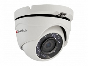 Камера HiWatch DS-T103 (2.8 mm) 1Мп уличная купольная HD-TVI камера с ИК-подсветкой до 20м 1/4"" CMOS матрица; объектив 2.8мм; угол обзора 92°; механи